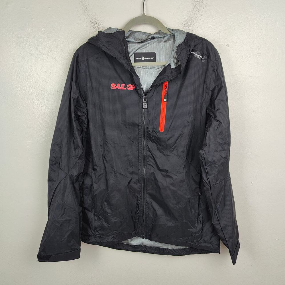 Sail Racing Oracle Jacket Mens Medium Black‎ Full Zip Hooded GP Performance